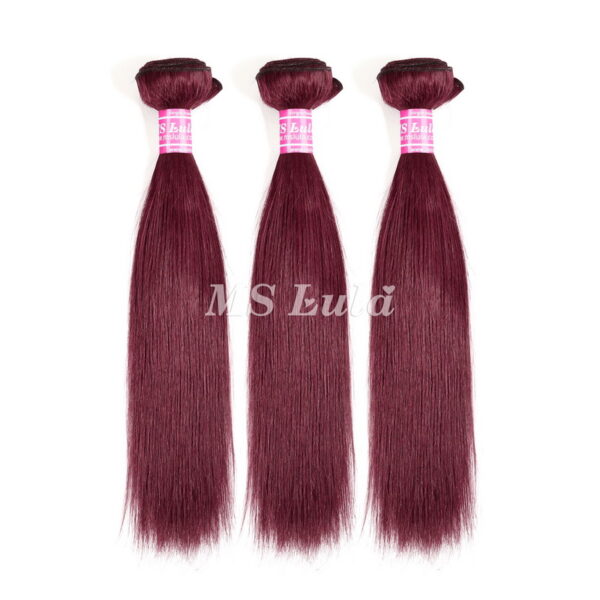 Virgin Colored Natural Straight Brazilian Human Hair Bundles - Image 9